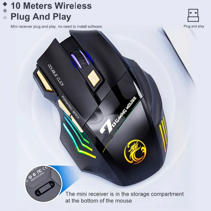 Rechargeable Wireless Gaming Mouse - Image 4